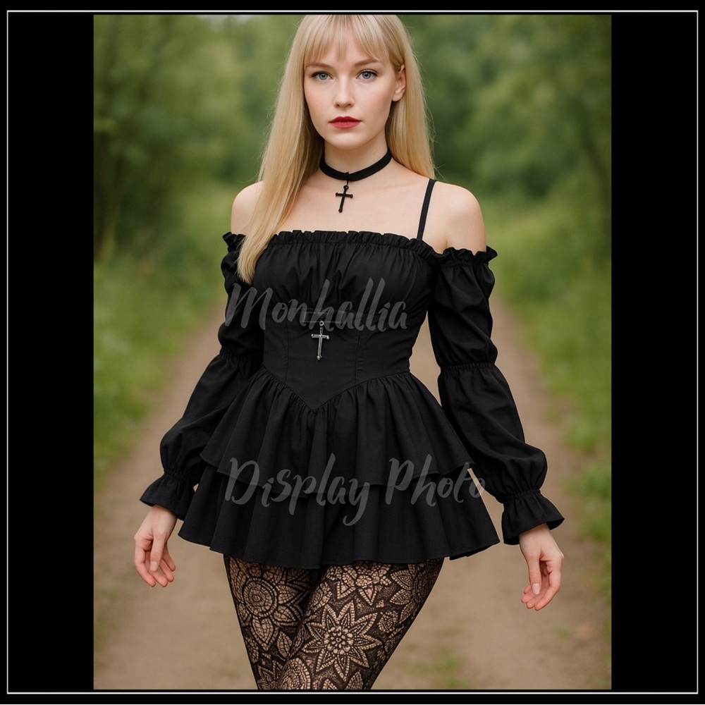 Clearance! BLACK LACE NYLONS MANDALA BOHO GOTH SEXY PATTERNED STOCKINGS TIGHTS - Picture 9 of 9